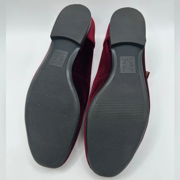 Naturalizer Kelly Velvet Mary Jane Flats in Cabernet Sauvignon - Picture 12 of 13